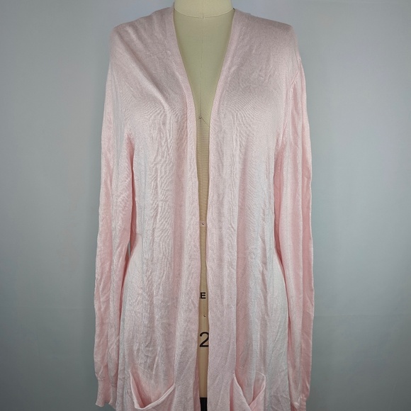 Maison Jules Sweaters - Maison Jules Pink Open Front Cardigan